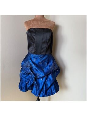 Vintage Y2K Jessica McClintock Gunne Sax Strapless Bubble Dress 9 Prom Formal